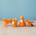 Wooden Animals - Fox Family - Set of 4