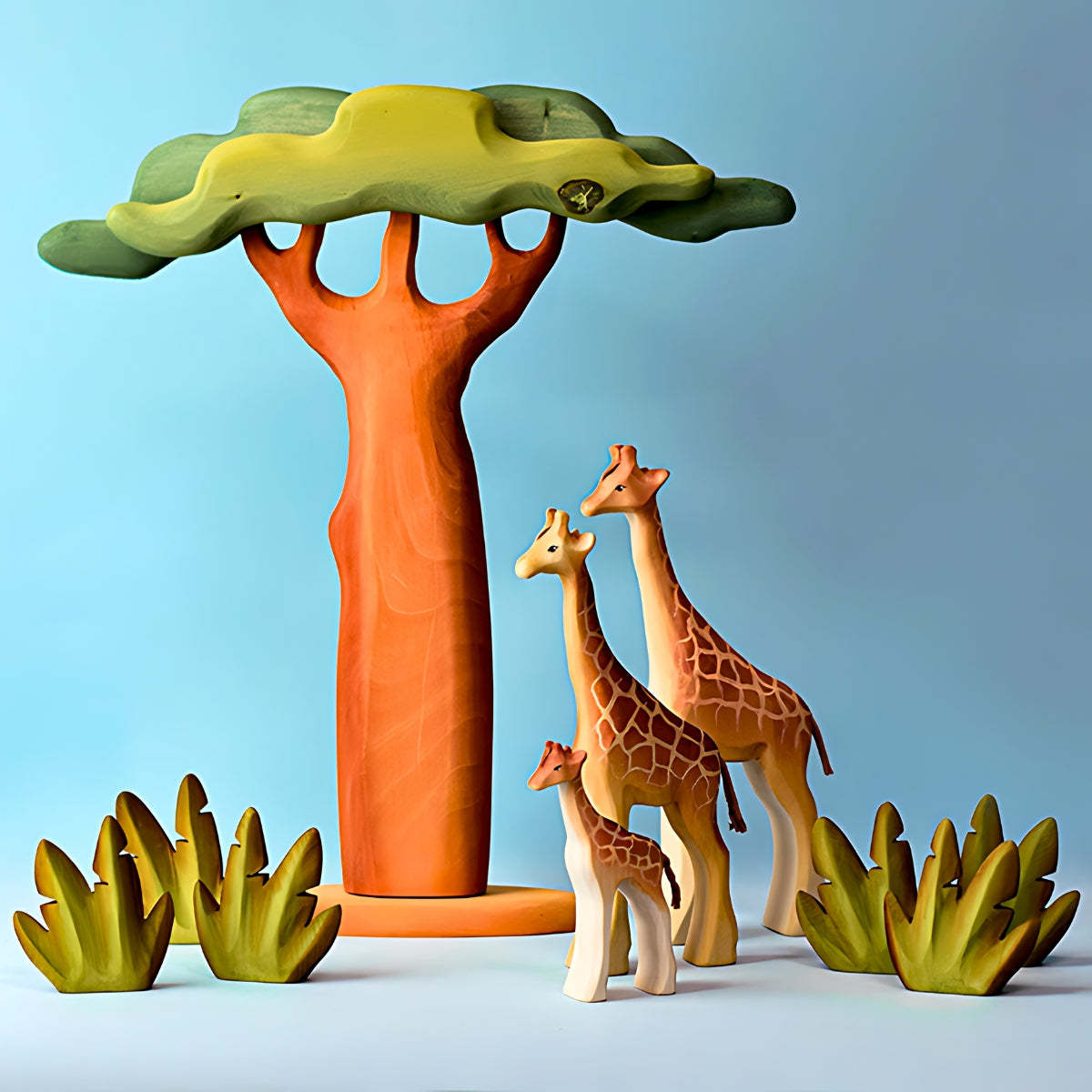 Wooden Animal - Giraffe Family - Set of 3
