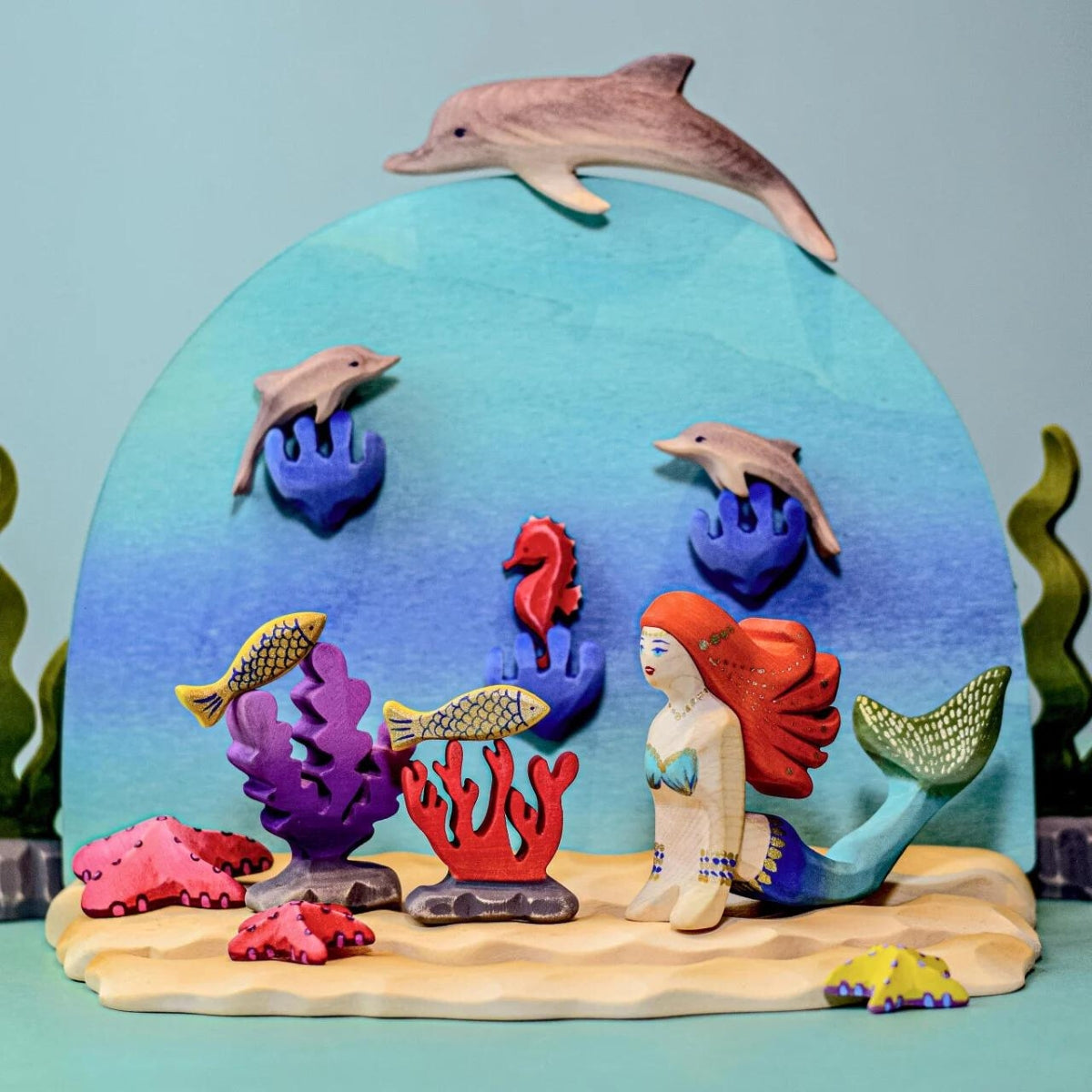 Wooden Sea Animals - Dolphins - Set of 2