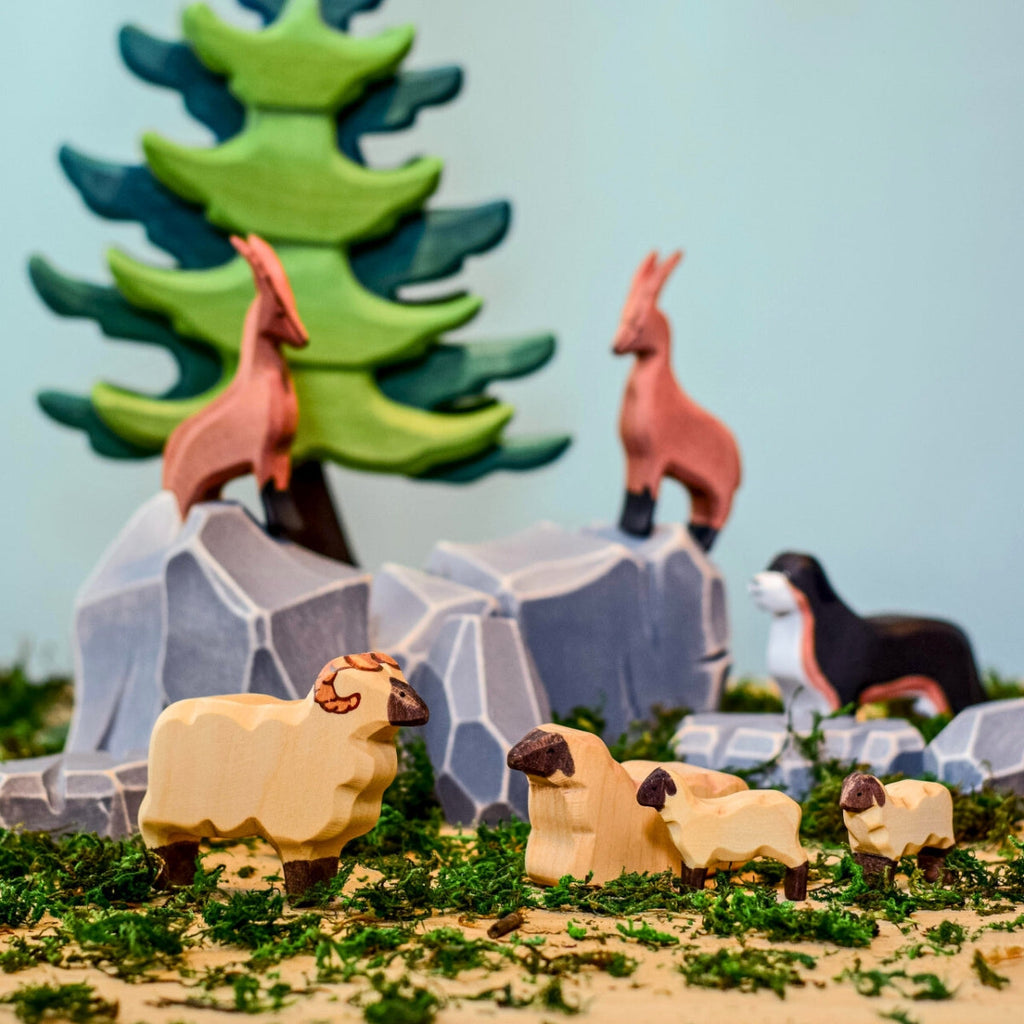 Wooden Farm Animal - Sheep Ram