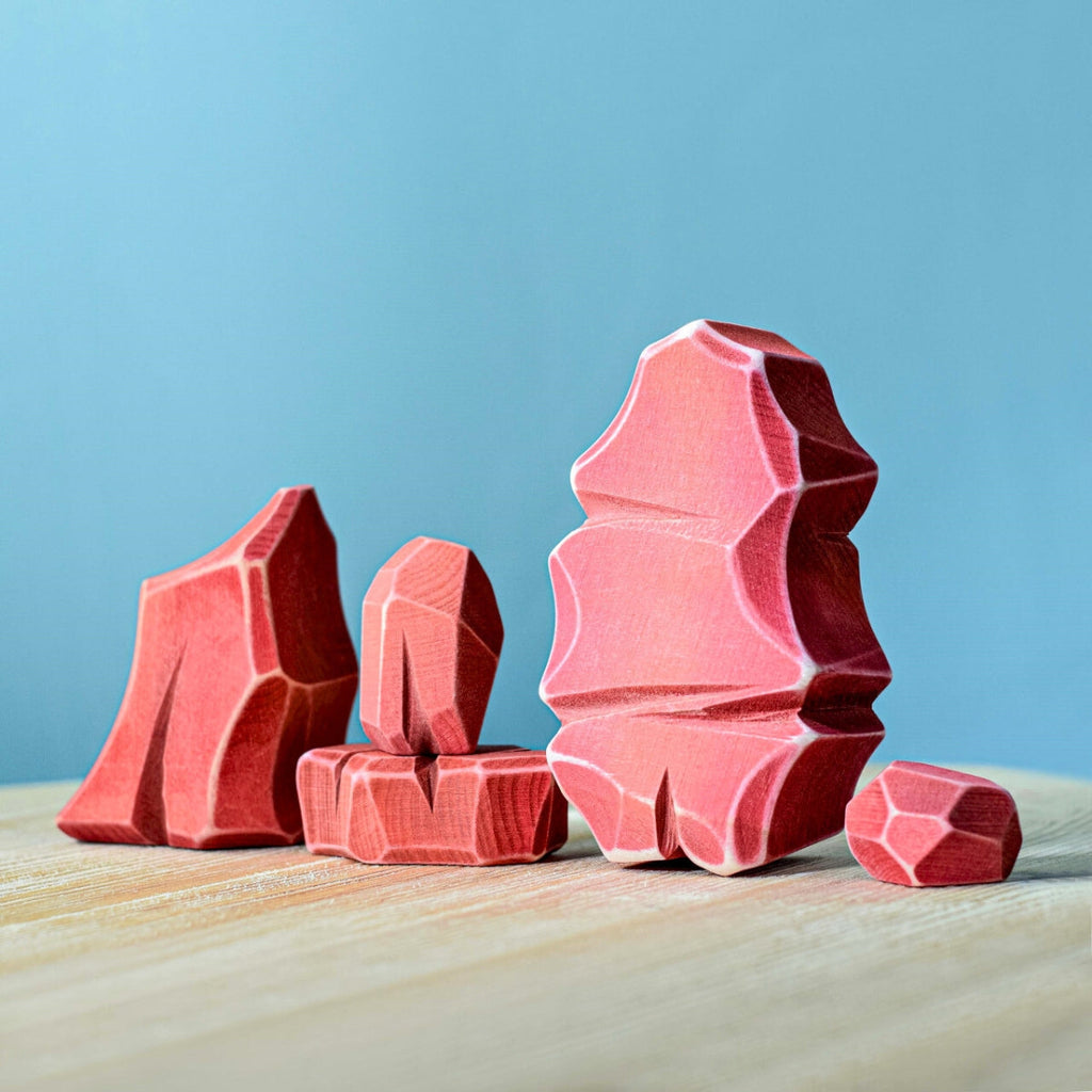 Wooden Savanna Landscape Rocks - Set of 5
