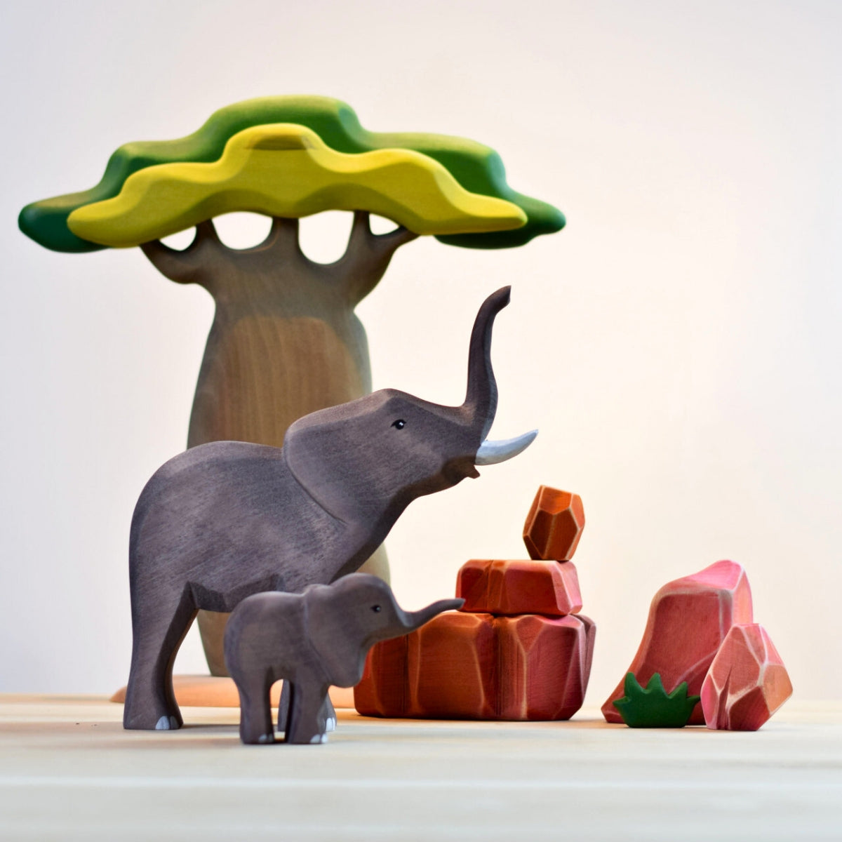 Wooden Savanna Landscape Rocks - Set of 5