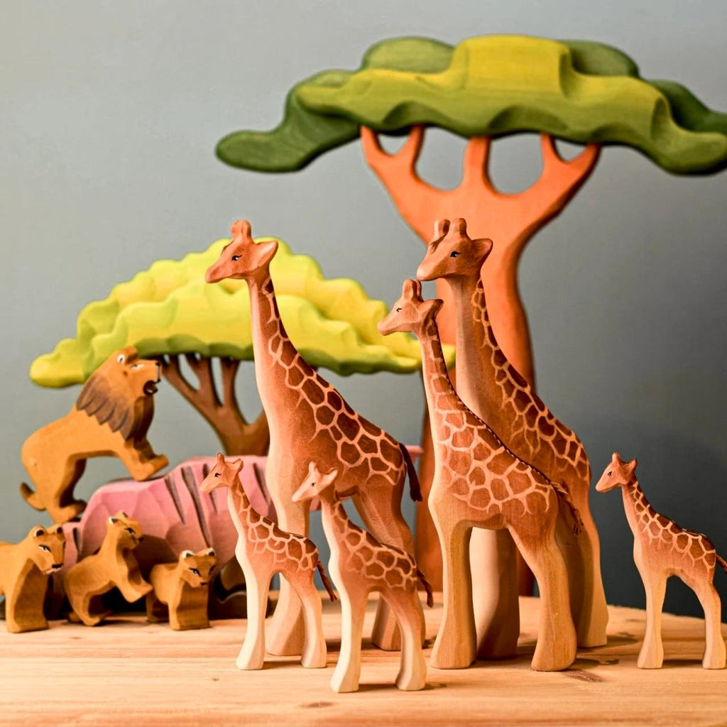 Wooden Animal - Giraffe Family - Set of 3